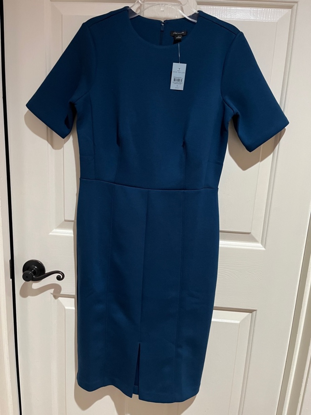 NWT Ann Taylor Teal Midi Sheath Dress